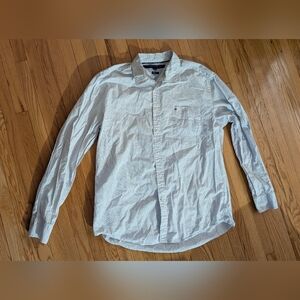 Tommy Hilfiger Men's Light Blue Checked Button-Up Shirt